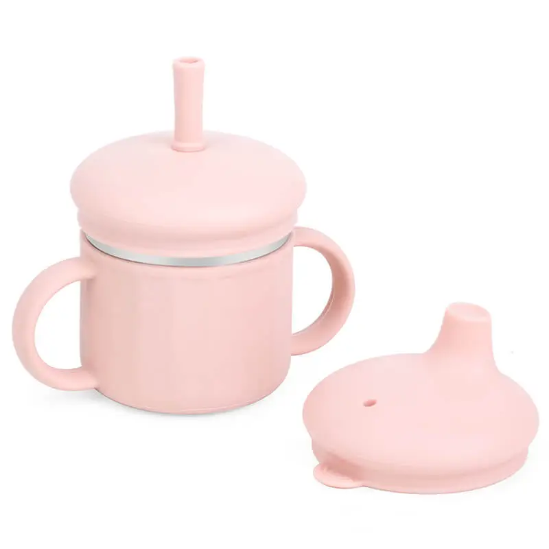 Pink Silicone Sippy Cup